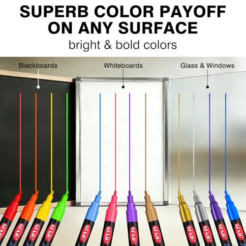 Liquid Chalk Markers for Blackboard (8 Count)