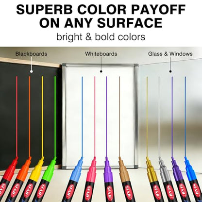 Liquid Chalk Markers for Blackboard (8 Count)