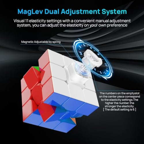 Magnetic 3x3 Speed Cube Stickerless for Kids & Adults