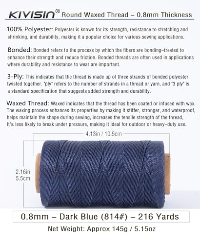 Heavy Duty Round Waxed Thread 0.8mm