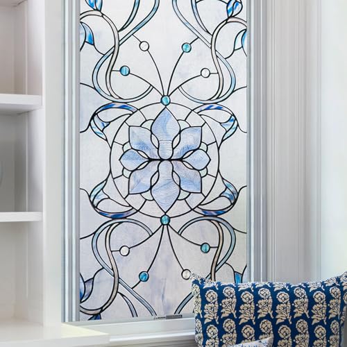 3D Stained Glass Window Privacy Film Decorative Non