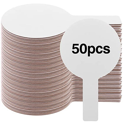 50 Pack Dry Erase Answer Paddles Handheld Paddles Mini White Boards (50 Count)