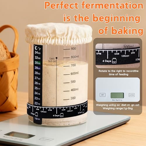 All Inclusive Sourdough Starter Kit with Enameled Cast Iron Dutch Oven & Scale (28 Count)
