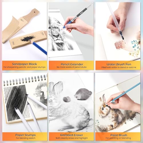 106 PCS Art Supplies Sketching Kit (106 Count)