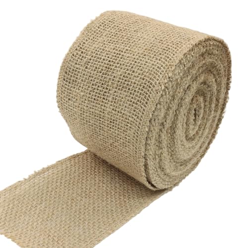 3" Wide Natural Burlap Fabric Roll