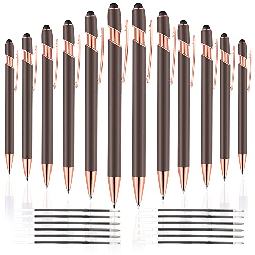 12 PCS 2 in 1 Stylus Ballpoint Pen with Stylus Tip (12 Count)