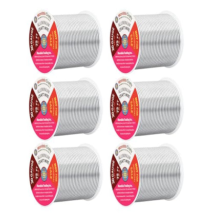20 Gauge Silver Tone Combo Anodized Aluminum Craft Wire (450 Foot)