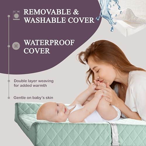 Organic Cotton Covered Contoured Baby Changing Pad
