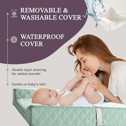 Organic Cotton Covered Contoured Baby Changing Pad