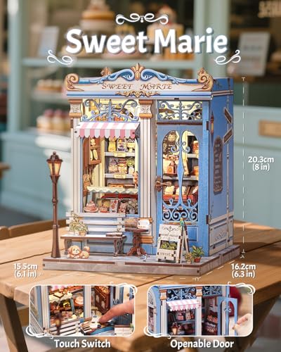Book Nook Kit DIY Miniature House Bakery Patisserie Dollhouse Kit
