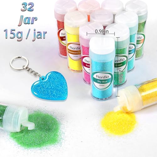 32 Colors Iridescent Glitter Set (31.6055 Ounce)