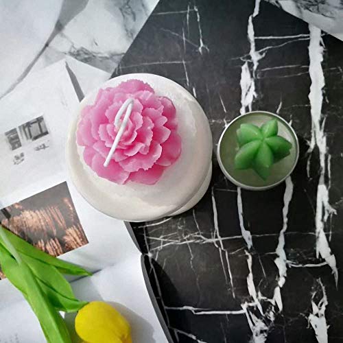 3D Carnation Candle Mold Flower Silicone Mold for Soap