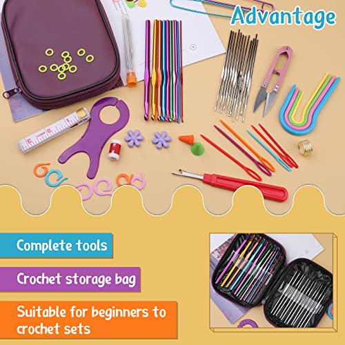 110 Pcs Crochet Hooks Set 0.6