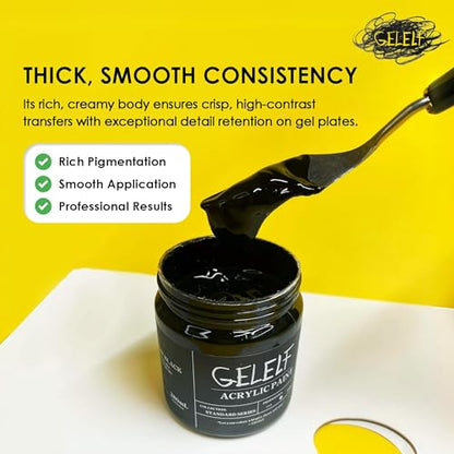 Acrylic Paint for Gel Plate Printing Perfect Transfer Acrylic Paint Gel Printing Supplies (9.5 Fl Oz)
