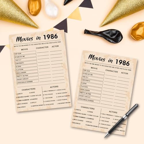 40th Birthday Party Games (31 Count)