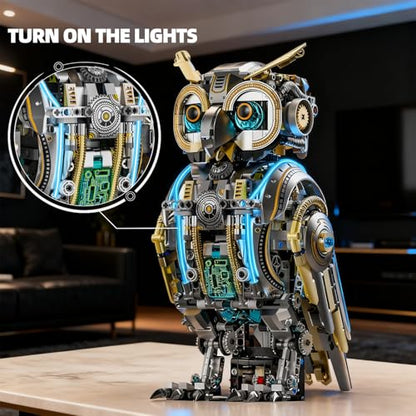 Mechanical Owl Building Blocks Engineering Construction Set