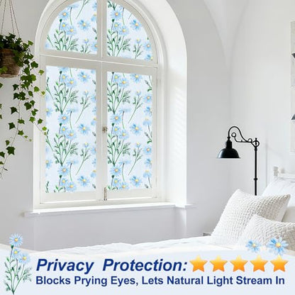 Privacy Window Films Stain Glass Cling No Glue Anti