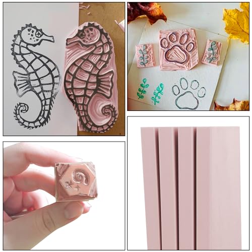 4 Pcs 8.5"x11" Rubber Carving Blocks (4 Count)