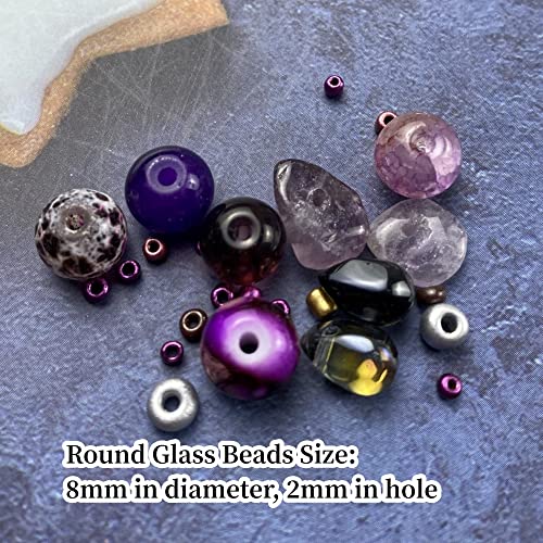 Assorted Glass Resin Beads Multi Size Colors Smooth Cracked Gravel Millet Spacer Beads for Bracelets Necklace Earring DIY Jewelry Making Craft
