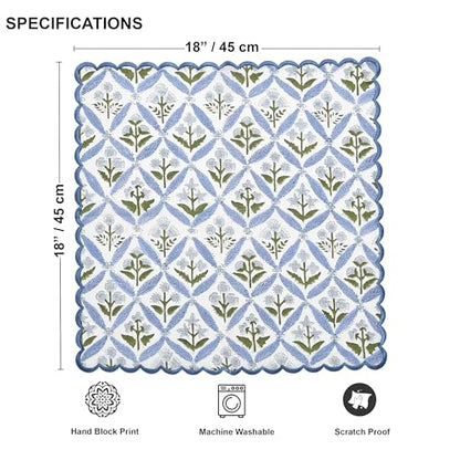 Hand Block Print Cloth Napkins (4 Count)