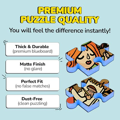 Jigsaw Puzzles 1000 Pieces with Storytelling Comics