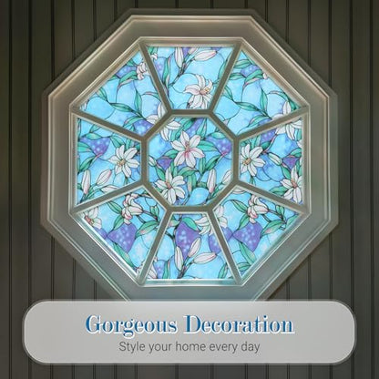Stained Glass Window Privacy Film (19.16 Sq Ft)