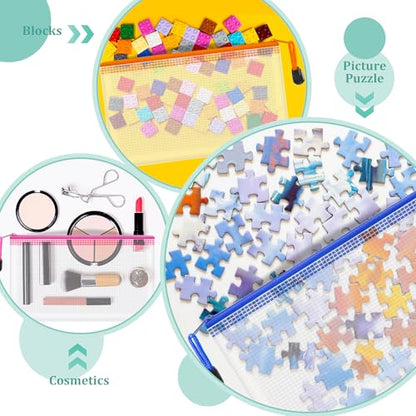 24pcs Mesh Zipper Pouch Bags Small (24 Count)