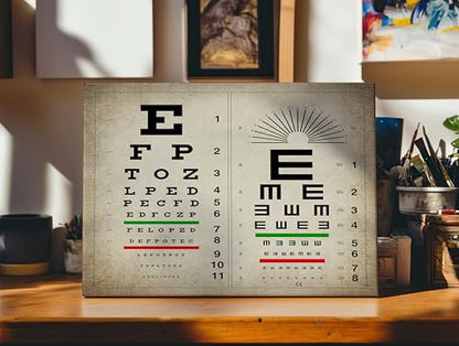 Vintage Eye Chart Canvas