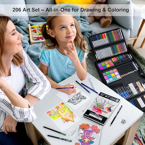 206 Drawing Set Sketching Kit (206 Count)
