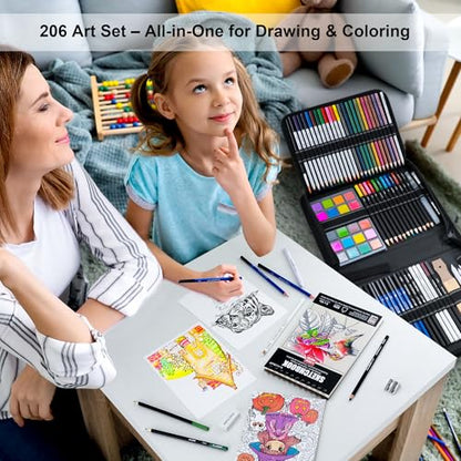 206 Drawing Set Sketching Kit (206 Count)