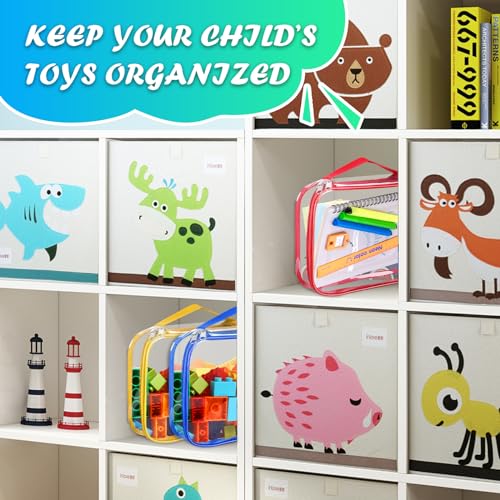 8 Packs Toy Storage Bags with Zipper (8 Count)