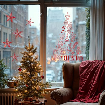Christmas Window Stencils Christmas Stencils for Crafts Reusable (9 Count)