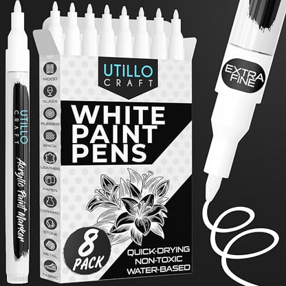 White Paint Pen (8 Count)