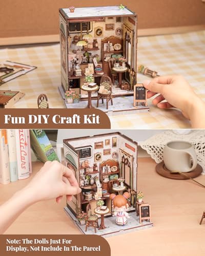 Book Nook Kit DIY Miniature House Coffee Shop Dollhouse Kit