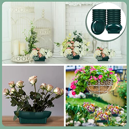 18 Pcs Green Floral Bowls for Flower Arrangements 6.3 Inch (18 Count)