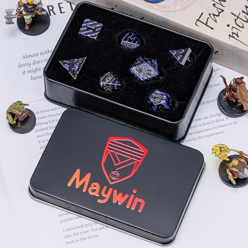 Luxury Inlay Metal Dice Set