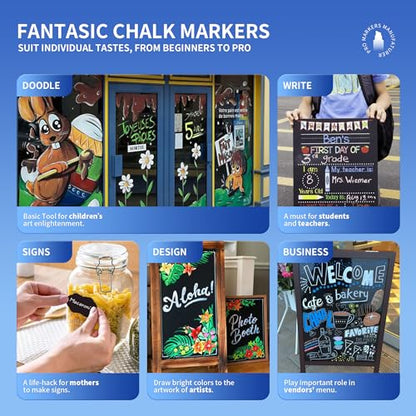 Black Window Chalk Markers Jumbo Tip (2 Count)