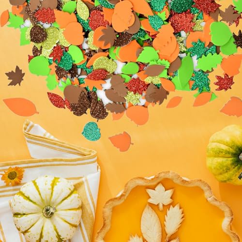 300Pcs Fall Foam Leaf Stickers