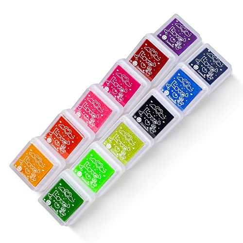 Ink Pad 12 Colors Washable Stamp Pad for Kids…