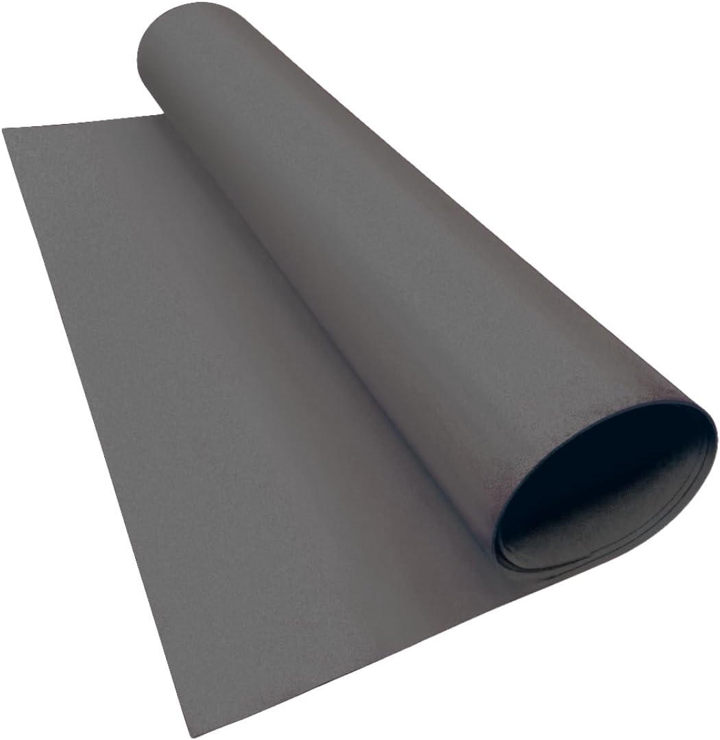 LotusFoam Large 3mm EVA Foam Sheet - 44"x 85" High Density Foam 130 kg/m3 for Cosplay, Costumes, Crafts, Flooring, Outdoor Use - 35 Colors (Shark Grey) - Shark Grey - Crafty Corner
