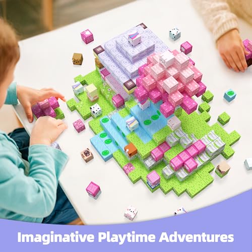 Magnetic Building Blocks Princess Castle for Girls Age 3+ Year Old (48 Count)