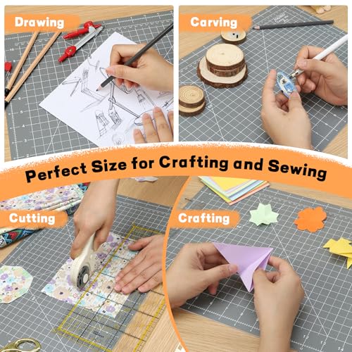 Premium 5 Pcs Self Healing Cutting Mat 18''x12'' (5 Count)