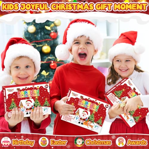 16 Pack Christmas Scratch Notebook Art Party Favors for Kids (16 Count)