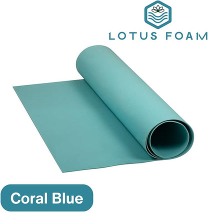LotusFoam Large 3mm EVA Foam Sheet - 44"x 85" High Density Foam 130 kg/m3 for Cosplay, Costumes, Crafts, Flooring, Outdoor Use - 35 Colors (Coral Blue) - Coral Blue - Crafty Corner