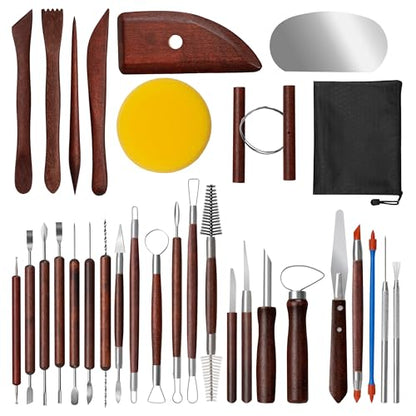 31 Pcs Polymer Clay Sculpting Tools Kit for Adults