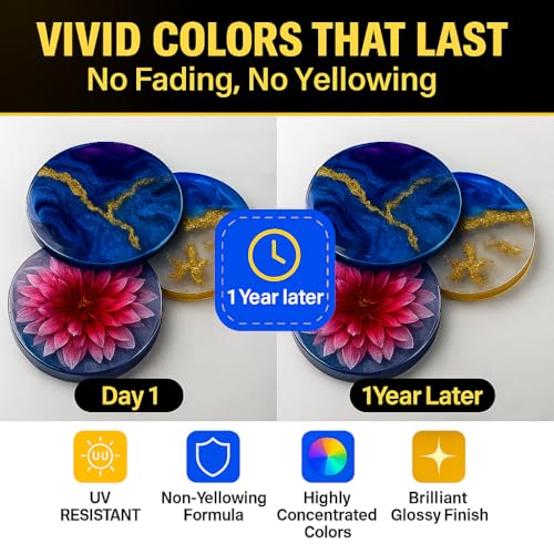 24 Color Pigment Paste for Epoxy Resin Set (24 Count)
