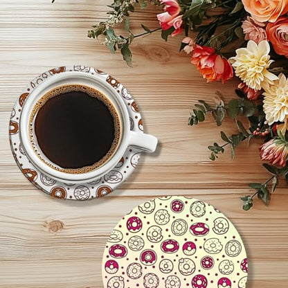 Donuts Pattern Polymer Clay Texture Sheet Polka Dots Pattern Silicone Texture Mat for Polymer Clay Making Earrings Jewelry DIY Crafts 5.5 × 5.5 Inch