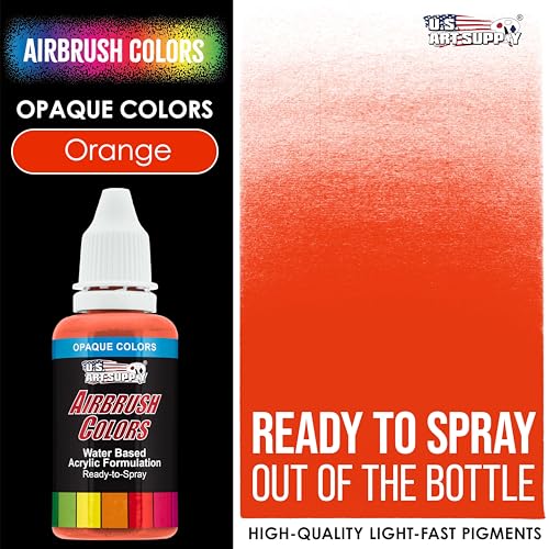 Opaque Orange Acrylic Airbrush Paint