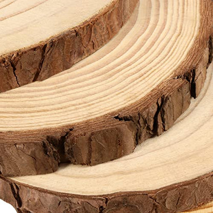 6 PCS 8 10 Inches Natural Unfinished Wood Slices (6 Count)