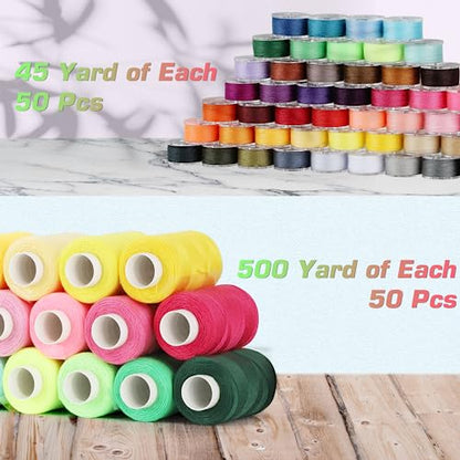 100pcs Bobbins Sewing Threads Kit (100 Count)